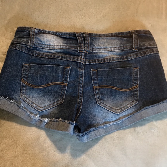 Blue Asphalt Denim Distressed Shorts Size 0 - Picture 5 of 6